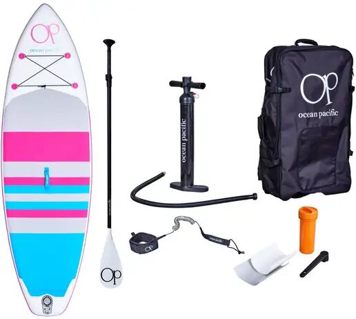 Ocean Inflatable Paddle Board Ocean Pacific Sunset All Round 9'6 (Weiß/Grau/Pink)