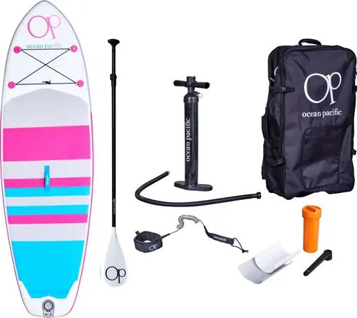 Ocean Inflatable Paddle Board Ocean Pacific Venice All Round 8'6 (Weiß/Grau/Pink)