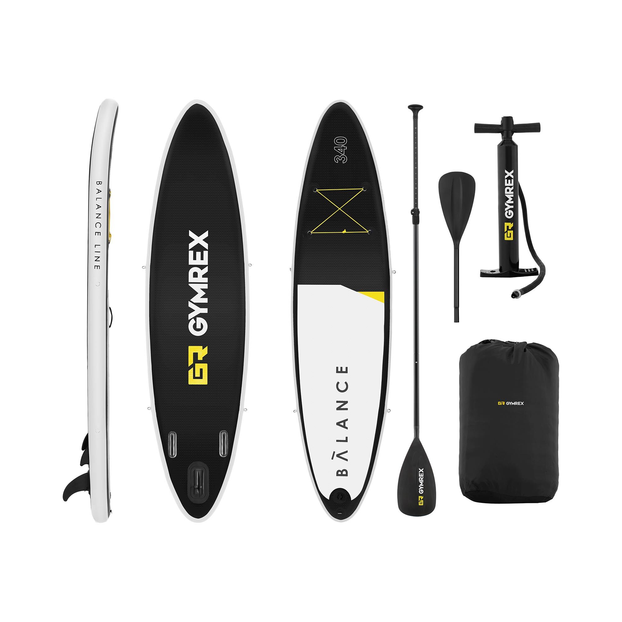 Gymrex Nafukovací stand up paddleboard - sada - 145 kg - 335 x 79 x 15 cm GR-SPB340