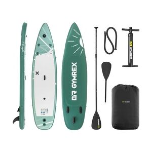 Gymrex Stand Up Paddleboard - aufblasbar - 125 kg - grün - Doppelkammer - 329 x 78 x 38.5 cm