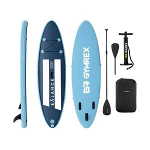 Gymrex SUP - 135 kg - blau/marineblau - Set mit Paddel und Zubehör