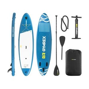 Gymrex Stand Up Paddleboard - aufblasbar - 125 kg - blau - Doppelkammer - 333 x 82 x 12 cm