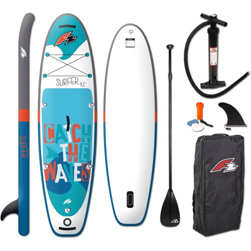 F2 SUP-Board F2 „Surfer Kid“ Wassersportboards Gr. 9,2 280 cm, blau Stand Up Paddle Paddling