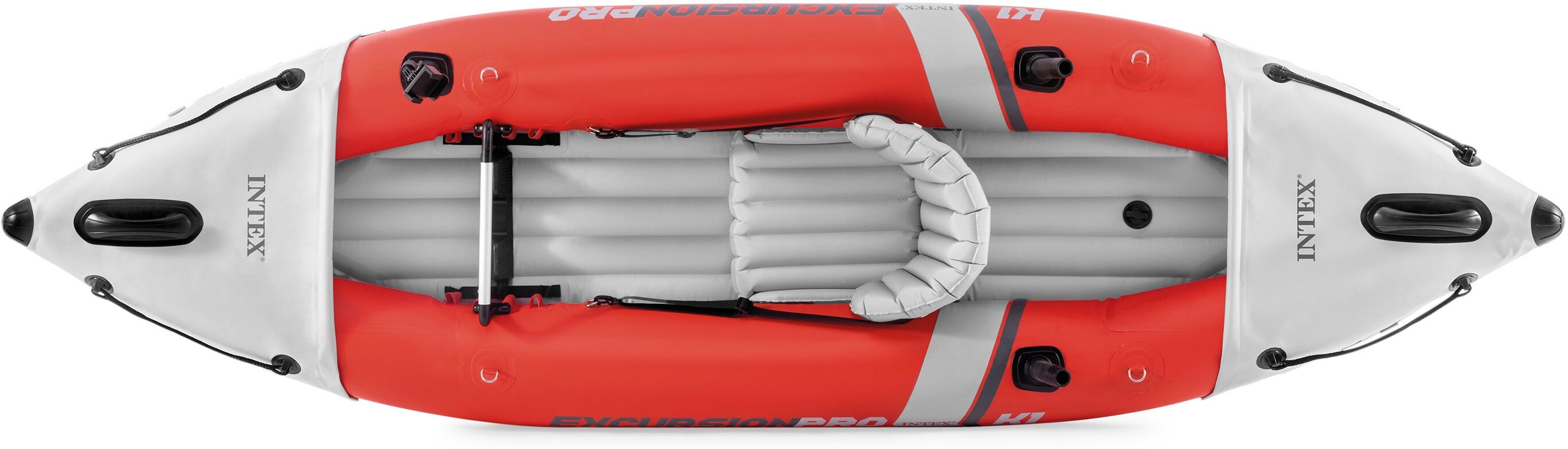 Einerkajak INTEX "Boot â€œExcursionPro Kayak K1â€œ Set mit Alu-Paddel + Pumpe" Kleinboote rot (grau, rot, schwarz) Boote