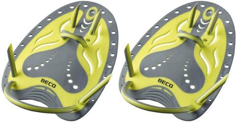 Beco handpaddel 17,5 x 12,3 cm unisex gelb/grau Größe S