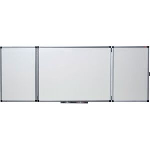 Nobo Magnetisk Triptykon Forglasset Stål Bestyrelse 120-240x90 Cm Transparent