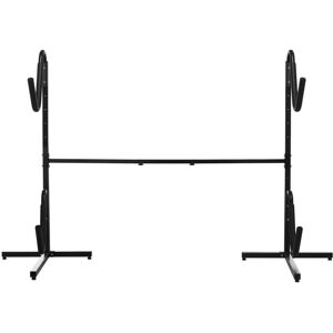 Rootz Living Rootz Kajakstativ - Holder 2 kajakker - Surfbrætter - Stand-up padler - Metalramme - Justerbar i bredden - Stål - Sort - 240L x 72,5W x 157H cm