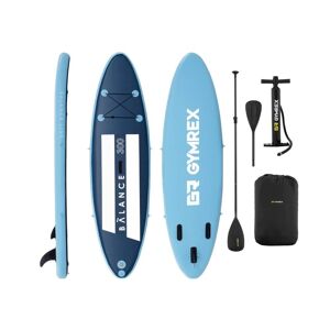 Gymrex Paddle-board - 135 kg - blå/marineblå - sæt inkl. paddel og tilbehør