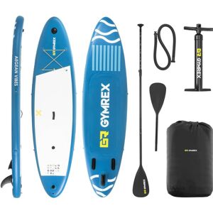Gymrex Paddle-board - aufblasbar - 125 kg - blau - Doppelkammer - 333 x 82 x 12 cm