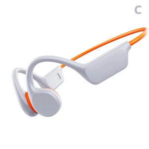 unbranded Knogleledningshovedtelefoner Trådløs Bluetooth IPX8 MP3-afspiller Svømning Vandtæt med mikrofon White orange