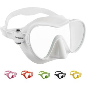 Cressi F1 Frameless Mask for Diving and Snorkelling Sizes L S, white, l