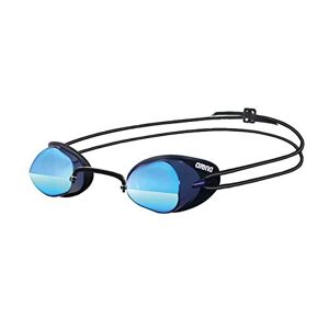 ARENA Swedix Mirror Anti-Fog Wettkampf Schwimmbrille Unisex für Erwachsen, Schwedische Schwimmbrille mit Verspiegelten Split-Lens Gläsern, UV-Schutz, 4 Austauschbare Nasenstege