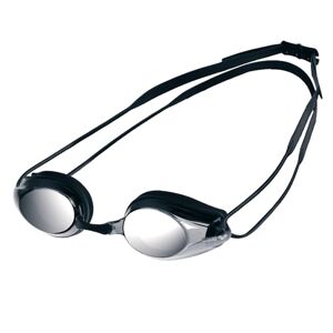 ARENA Tracks Mirror anti-fog competition swimming goggles, unisex for adults, swimming goggles with mirrored lenses, UV protection, 4 interchangeable nose bridges, silicone seals.