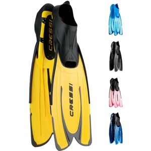 Cressi Agua Premium Fins Self-Adjusting for Diving, Apnoea, Snorkelling and Swimming, yellow, 43/44