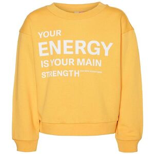 Vero Moda Girl Sweatshirt - Vmbrenda - Golden Cream/energy - Vero Moda Girl - 6 År (116) - Sweatshirt