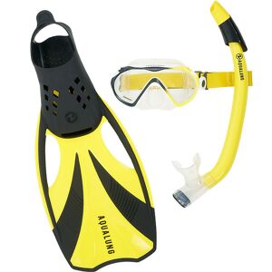 Aqua Lung Snorkelsæt - Adult - Compass - Black/yellow - Aqua Lung - M/l - Snorkel