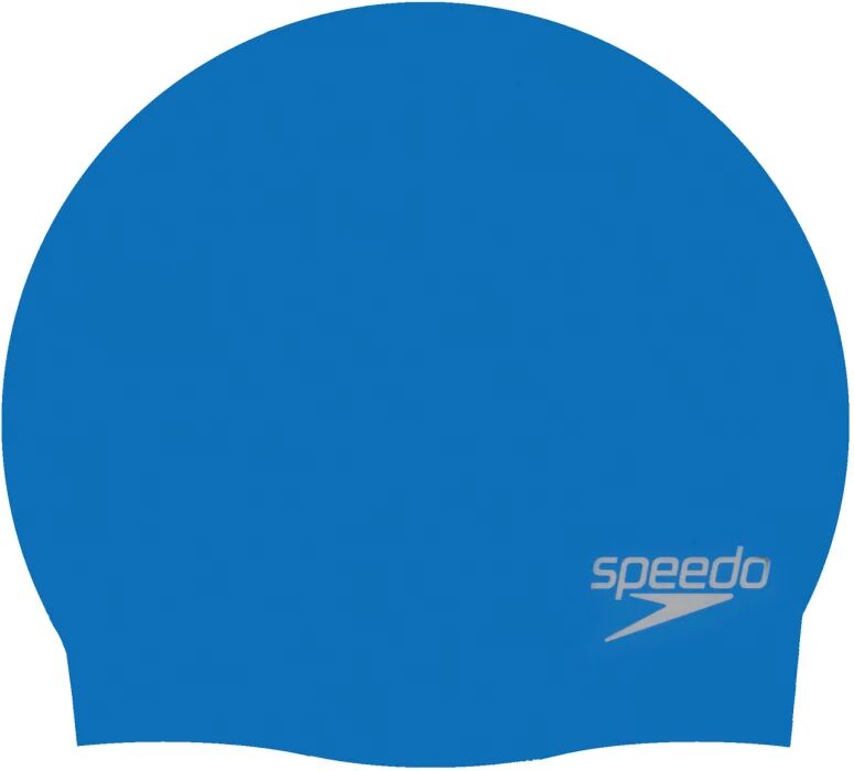 Speedo Plain Moulded Silicone Cap Blå Blå OneSize