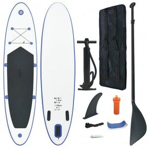 vidaXL Set De Tabla Inflable De Paddle Surf Sup Azul Y Blanco