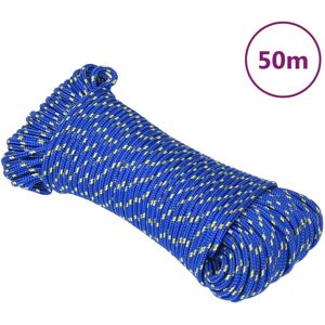 vidaXL Cuerda de barco polipropileno azul 3 mm 50 m