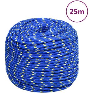 vidaXL Cuerda de barco polipropileno azul 6 mm 25 m