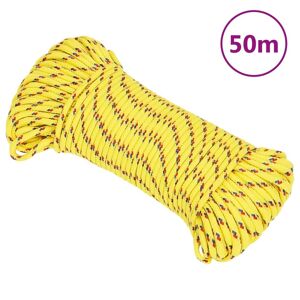 vidaXL Cuerda de barco polipropileno amarillo 3 mm 50 m