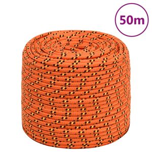 vidaXL Cuerda de barco polipropileno naranja 6 mm 50 m