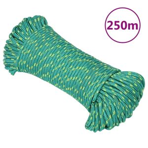 vidaXL Cuerda de barco polipropileno verde 3 mm 250 m