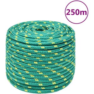 vidaXL Cuerda de barco polipropileno verde 14 mm 250 m