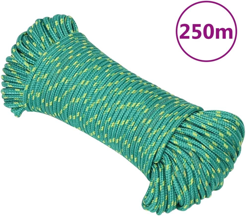 vidaXL Cuerda de barco polipropileno verde 3 mm 250 m