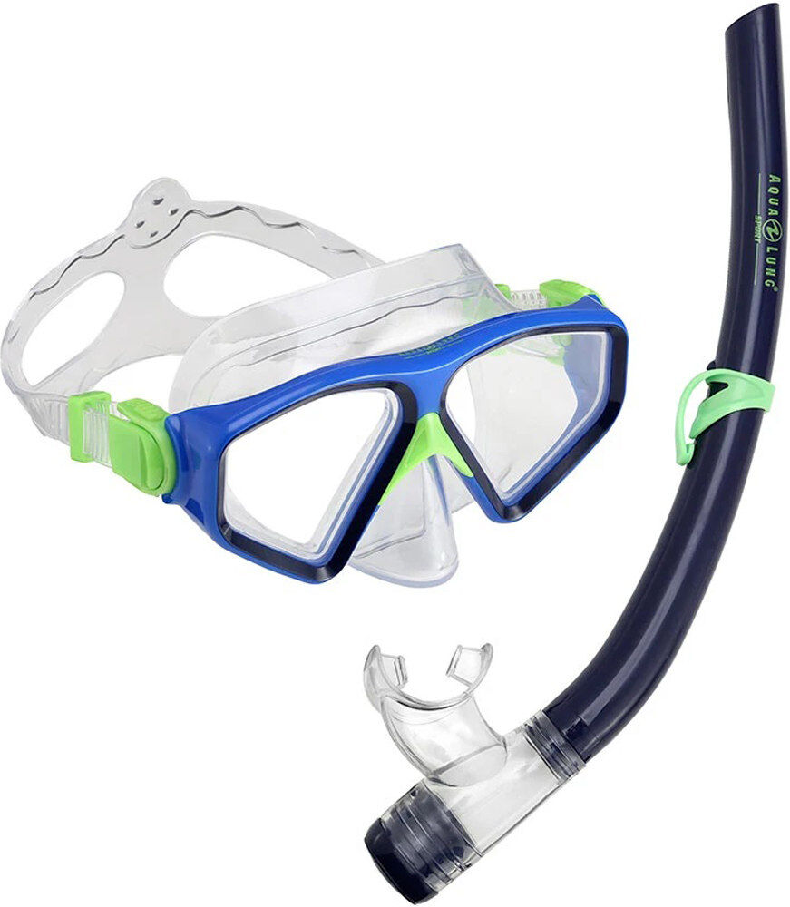 Aqualung combo saturn kit gafas y tubo snorkel Negro (UNICA)