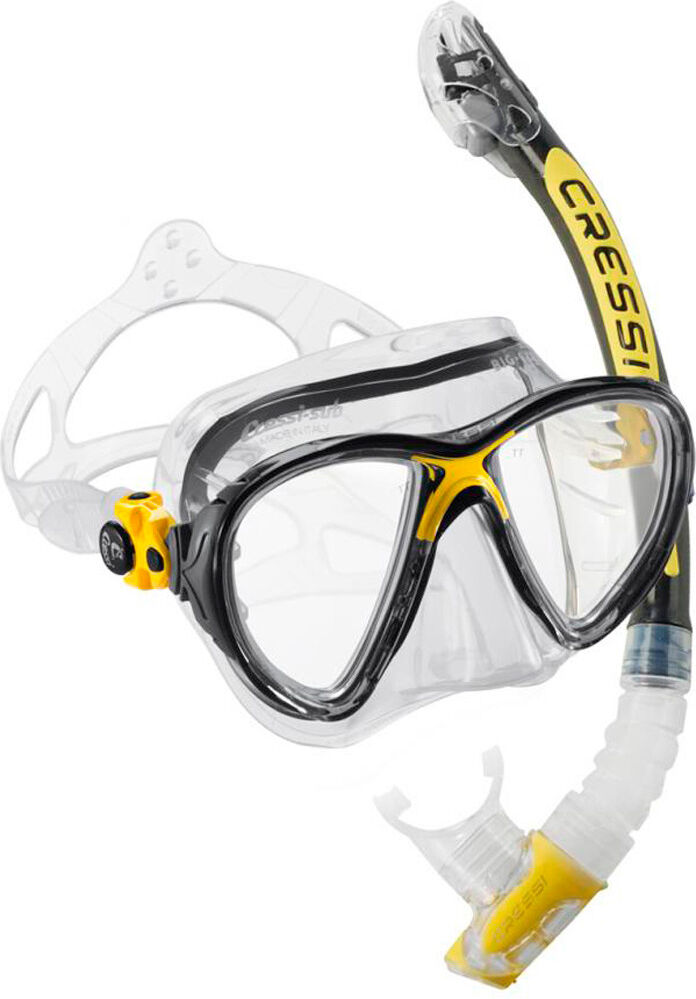 Cressi Sub kit evo big eyes  alpha ultra kit gafas y tubo snorkel  (UNICA)