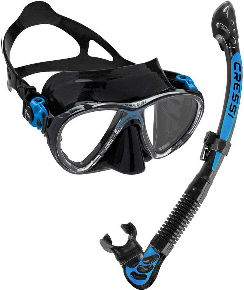 Cressi Sub kite evo big eyes  alpha ultra kit gafas y tubo snorkel  (UNICA)