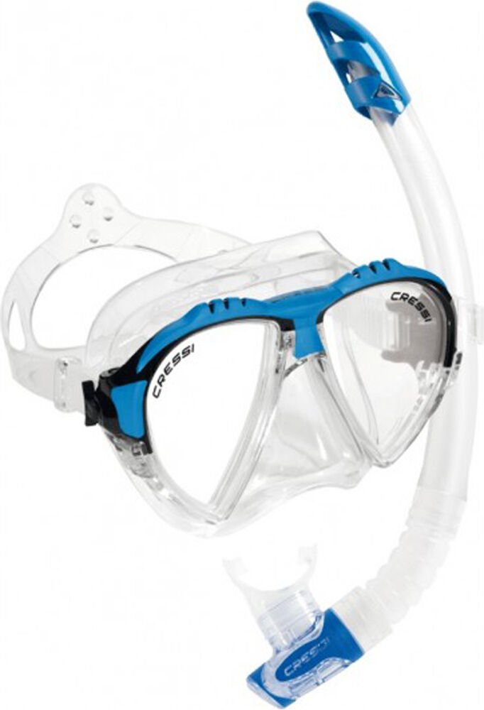 Cressi Sub kit matrix  gamma kit gafas y tubo snorkel Azul (UNICA)