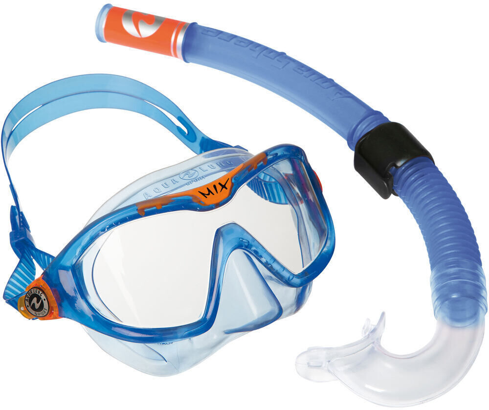 Aqualung mix combo kit gafas y tubo snorkel niño Azul (UNICA)