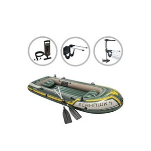 Intex Jeu de canot pneumatique avec moteur et support Seahawk 4 - Publicité