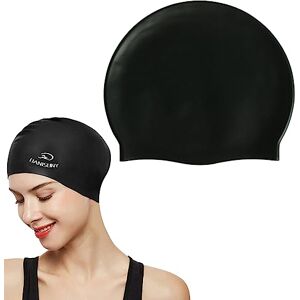 WeddHuis Bonnet de Bain Lycra Lycra Bonnet de Natation Anti-déchirure Confortable Non-Glissement pour Hommes Femmes Cheveux Courts Longue Adulte Garçons Filles - Publicité