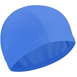 Sintege Bonnet de Natation en Tissu Élastique Bonnet de Bain Bonnet de Piscine Antidérapant Bonnet de Natation en Nylon Souple pour Femmes Hommes Adultes Jeunes Baignade (Lac Bleu) - Publicité