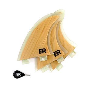 Eisbach Riders FCS Bamboo Fin Thruster Set de Surf avec clé Fin Key (FCS, Medium) - Publicité