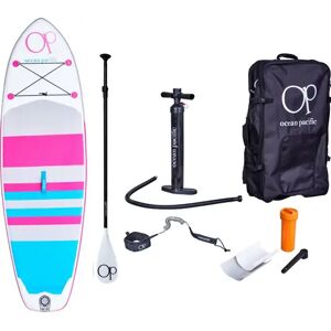 Ocean Pacific Venice All Round 8'6 Inflatable Paddle Board (Blanc/Gris/Rose)