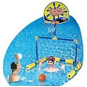 Set Pool 2 In 1 Porteria+basket Bleu