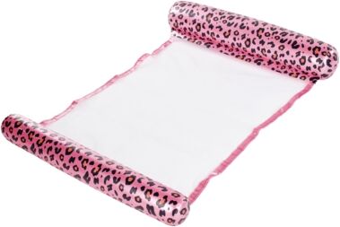 SWIM ESSENTIALS Matelas pour piscine léopard rose doré 116 cm