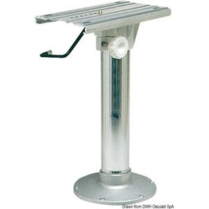 Osculati Supporto sedili con slitta girevole Piede lega leggera 30 cm base sabbiata