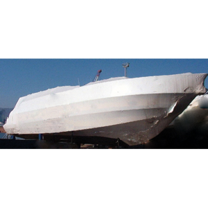 Telo termoretraibile impermeabile per copertura imbarcazioni 6 x 65 mt. Bianco