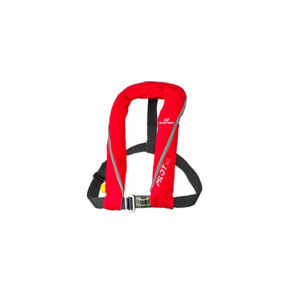 plastimo giubbotto autogonfiabile manuale 165n pilot + cintura di sicurezza rosso