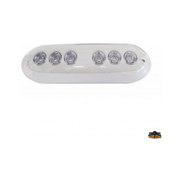 aqua line luci subacquea ovale a 6 led bianco