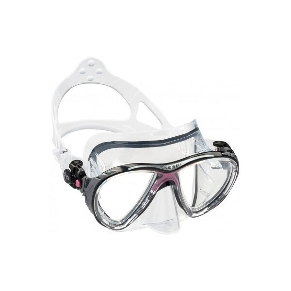 cressi maschera subacquea big eyes evolution trasparente bivetro rosa