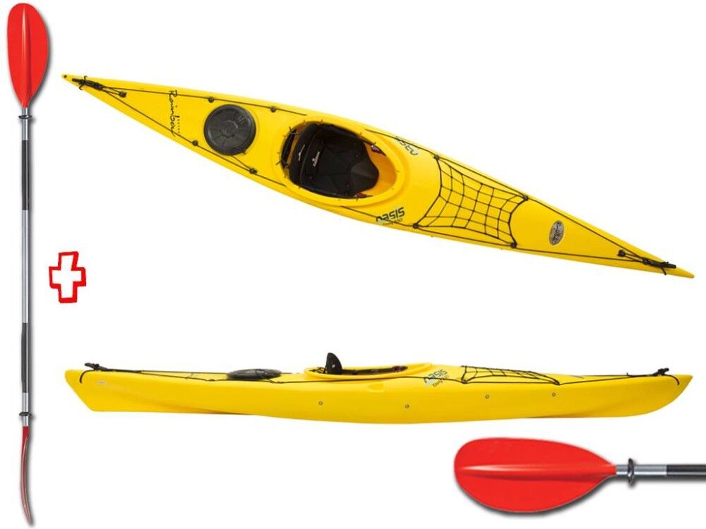 Canoa Rigida Oasis Young 3.50 Expedition + Pagaia Fissa Rainbow