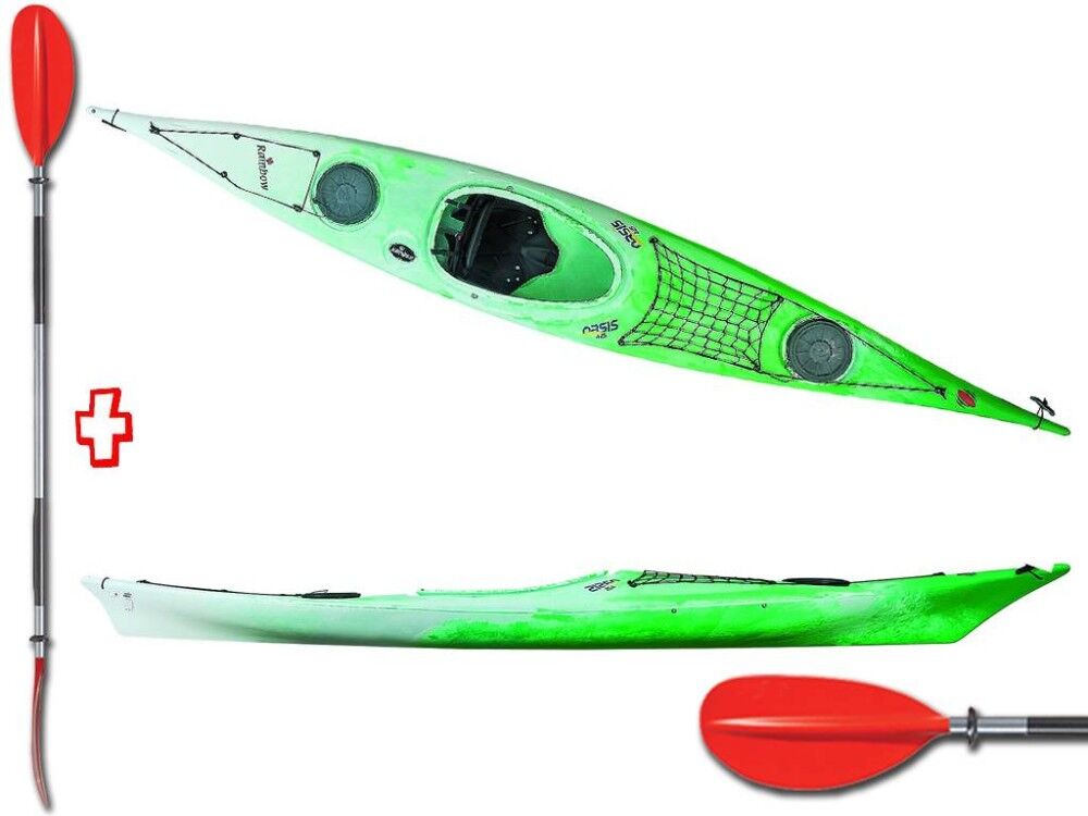 Canoa Rigida Oasis 4.25 Expedition + Pagaia Fissa Rainbow