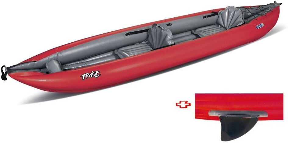 Gumotex Canoa Gonfiabile Twist2/1 Rossa Con Pinna 045355-R (5c/11c)