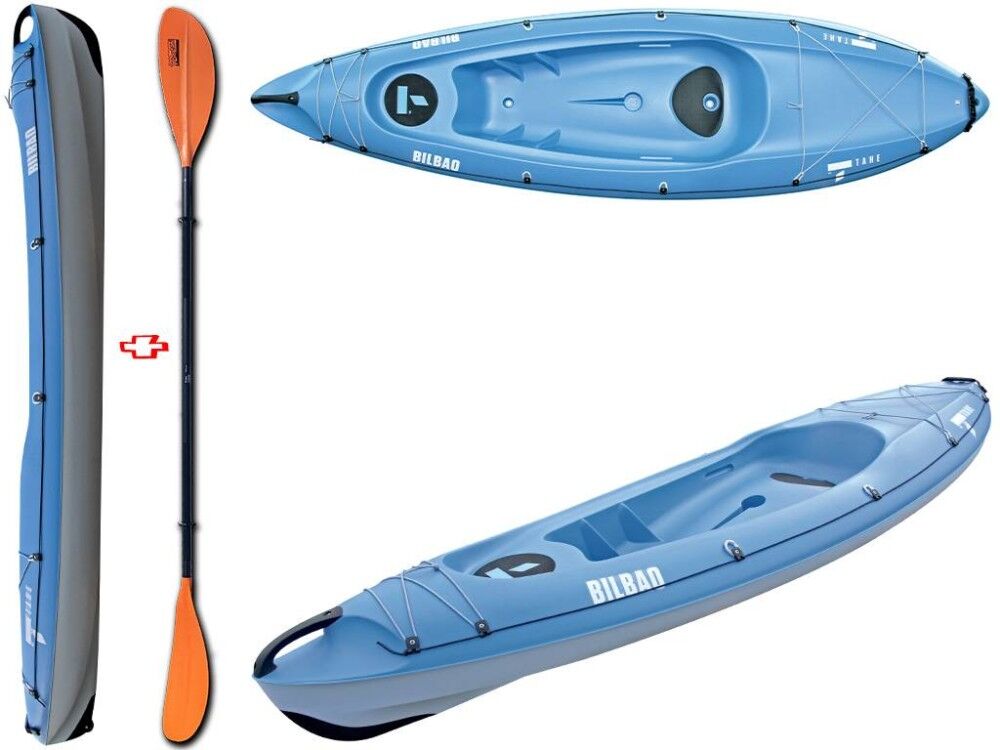 Tahe - Bic Sport Canoa Rigida Bilbao Blue/grey 107052 + Pagaia Touring-1 Fissa Tahe / Bic Sport